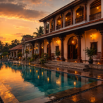 Golden-Hour Colonial Villa Reflections luxury villa near Pondicherry