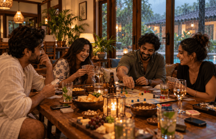 rainy-day villa activities in Pondicherry