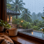 Rainy morning villa experience in Pondicherry